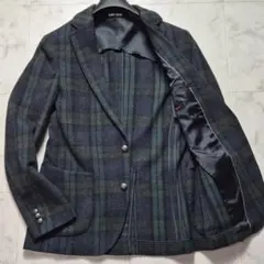 【美品】スーツセレクト ブラックウォッチ テーラードジャケット