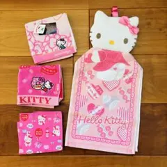 サンリオ　キティ　ハローキティ フード付きタオル ハンドタオル　ハンカチ