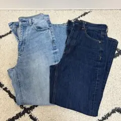 GU ハイウエストストレートジーンズ　Mサイズ カラー63BLUE/69NAVY