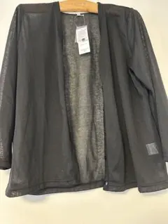 【2L】黒の長袖カーディガン薄手　新品未使用