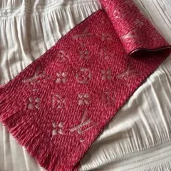 ルイヴィトン マフラー エシャルプロゴマニア ローズ ピンクミックスM78706