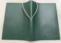 緑色 合成皮革 手帳カバー