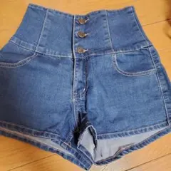 デニムショートパンツ　ハイウエスト　Sサイズ