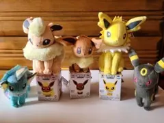 ポケモン ブイズミニぬいぐるみ +ちびキュンキャラ　8点セット