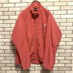 ノースフェイス☆ノースフェイス ジャケット 刺繡ロゴ XL ピンク系 美品