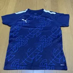 PUMA DRYCELL ネイビー 幾何学模様 シャツ 150センチ