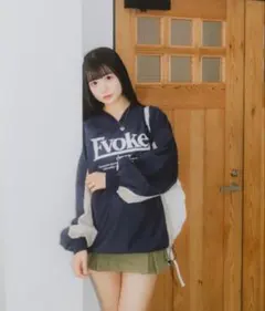 nemne store Vネック プルオーバー ネイビーのサムネイル