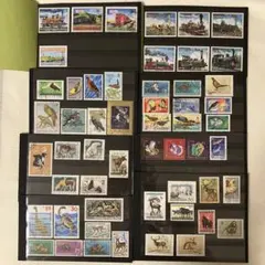 海外切手コレクション 1960年代-1980年代　鉄道　動物　他