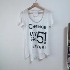 CYNICAL 半袖Tシャツ ホワイト ラインストーンのサムネイル