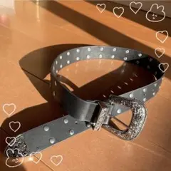 【セール】ウエスタンベルト y2k 古着 パンク グランジ 韓国 アメカジ 黒