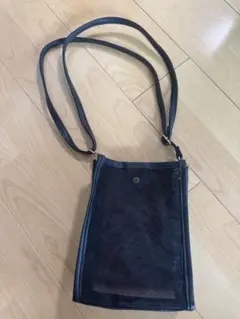 メッシュ ショルダーバッグ ブラックのサムネイル