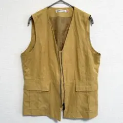 ［SIMPLE LIFE］ベスト（M）ベロア 前面ファスナー ユニセックス