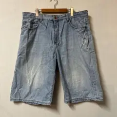 00s 大きいサイズ ロカウェア デニムショートパンツ w38 ダメージ加工のサムネイル