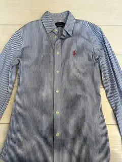 Ralph Lauren 青白ストライプ 長袖シャツ