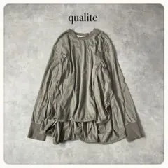 qualite カリテ サイドギャザー プルオーバー F ドロップショルダーのサムネイル
