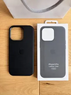 【iPhone14pro】Apple純正レザーケース ブラックのサムネイル