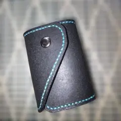 1865 黒 ブラック 合皮 GPSケース キーケース ハンドメイド - メルカリ