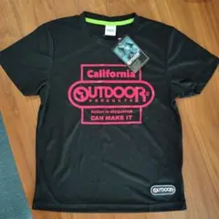 タグ付 OUTDOOR アウトドア 黒 Tシャツ 150サイズ 発汗性 通気性