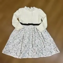組曲　リブニット レース ワンピース