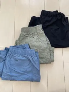 ハーフパンツ3点セット（青・カーキ・黒）