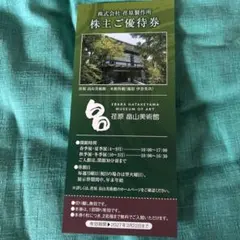 荏原　畠山美術館 株主ご優待券のサムネイル