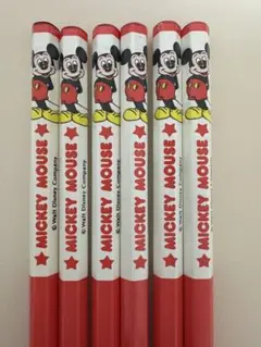 ミッキーマウス 鉛筆 6本セット HB 昭和レトロ Disney 文房具
