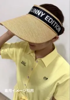 LANVIN SPORT つば広サンバイザー リボン ゴルフ ブラウン系 - メルカリ