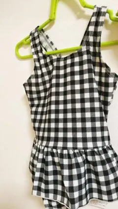 女の子用 ワンピース水着 チェック柄95cm