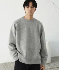 WYM グレー セーター　ニット　Mサイズ　灰色