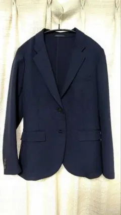 【美品】UNIQLO 感動ジャケット M 紺 ビジネス・通勤用