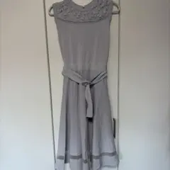 Apuweiser-riche レース切替ニットワンピース ノースリーブ 2