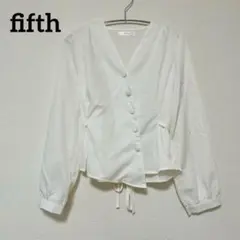 fifth♡フィフス　長袖ブラウス　アシンメトリー　くるみボタンcd398のサムネイル