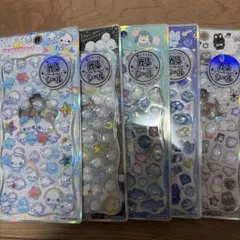 光るジュエルプチドロップシール　5枚セット