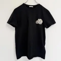 正規品 MONCLER ダブルロゴ ワッペン Tシャツ ブラック Mサイズ - メルカリ