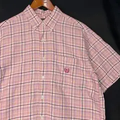 90s CHAPS RALPH LAUREN 麻シャツ チャプス ラルフローレン