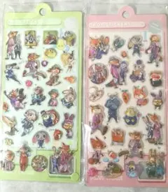 2枚セット　ウォーターシール　水シール　ズートピア 風　ディズニー 風