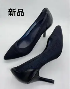 新品　ESPERANZA ネイビー ポインテッドトゥ ハイヒール2️⃣3️⃣