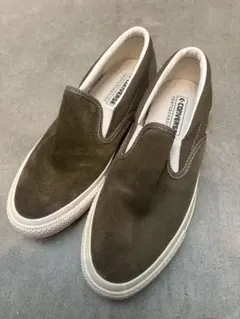 Converse スエード スリッポン オリーブ