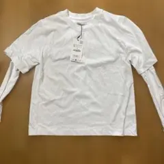 ZARA ホワイト 長袖Tシャツ 新品タグ付きのサムネイル