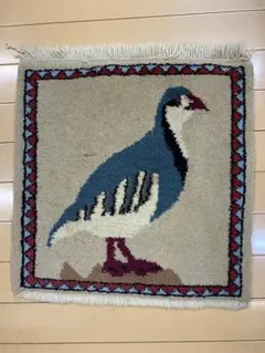 鳥モチーフ ラグマット 正方形