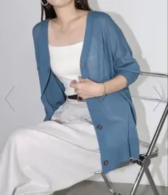 andme UVカット 接触冷感 シアー カーディガン