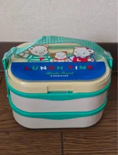 familiar ファミリア 池田銀行 2段お弁当箱 ランチボックス レトロ