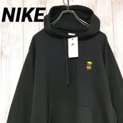 NIKE ナイキ パーカー フーディ 刺繍ロゴ デカプリント 黒 L 新品未使用