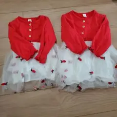 長袖チュールワンピース80cm 90cm