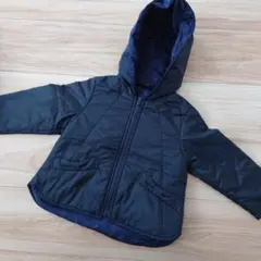 COMME CA ISM フード付きコート ネイビー　90