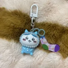 はちわれ　キラキラデコチャーム付きキーホルダー　匿名配送