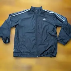 adidas 黒 ナイロンジャケット
