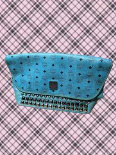 MCM スタッズ ショルダーバッグ ブルー ヴィセトス 総柄 レア メンズのサムネイル