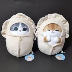 モフサンド かきにゃん BIGぬいぐるみ アメショ　茶トラ　2種セット