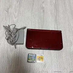お値下げ可能 New Nintendo 3DS LL 赤 充電付き　ソフト２つ
